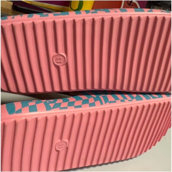 Wild Fable Womens Robbie Slide Sandals Pink Turquoise Blue Sz 11 - Picture 9 of 9